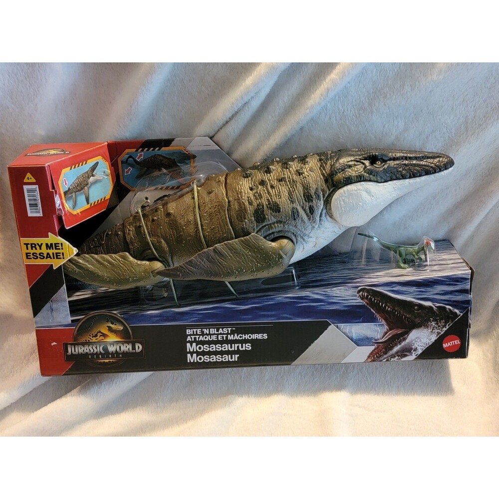 Jurassic World Rebirth Bite N Blast Mosasaurus Action Figure Mattel